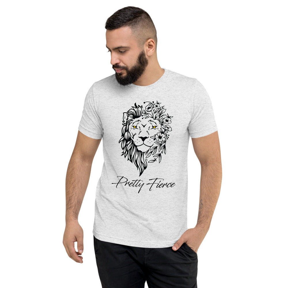 Lion t-shirt white fleck