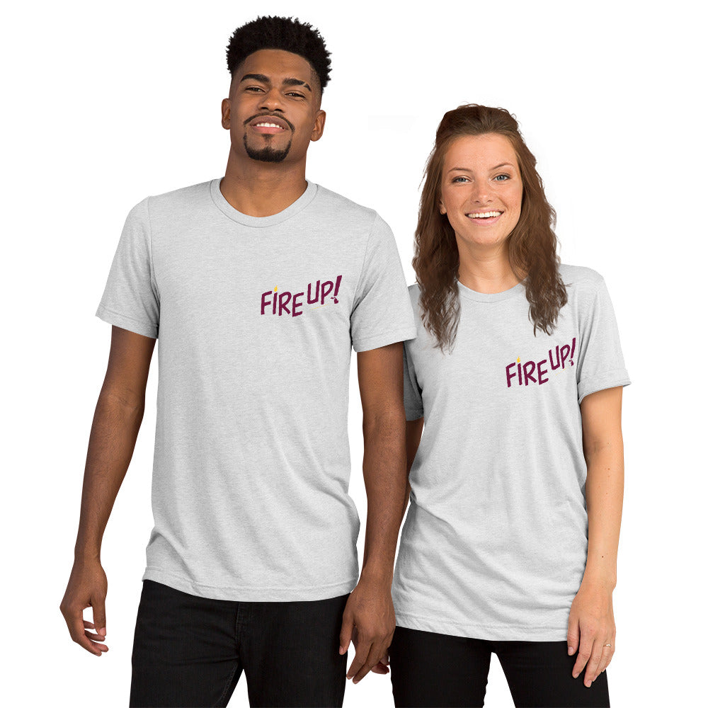 Fire Up! unisex t-shirt white