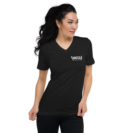 Thicccé Unisex V-Neck T-Shirt Black