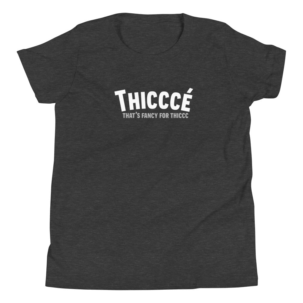 Thicccé Youth Short Sleeve T-Shirt Dark Grey