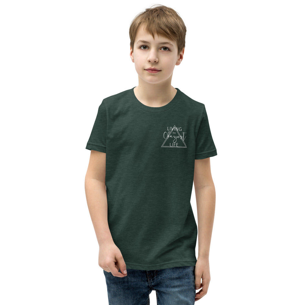 Okayest Life Triangle Youth T-Shirt Forest Green