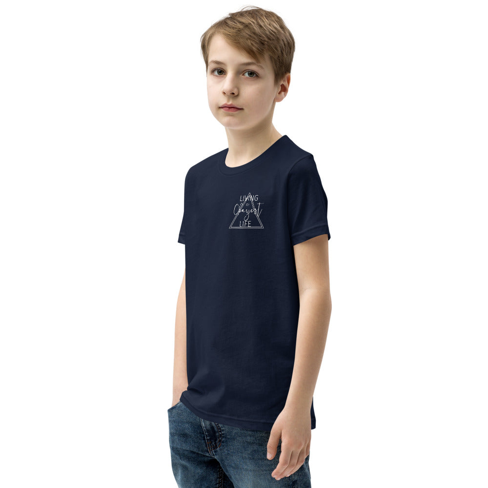 Okayest Life Triangle Youth T-Shirt Navy 3